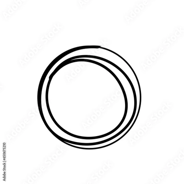 Fototapeta hand drawn circle lines