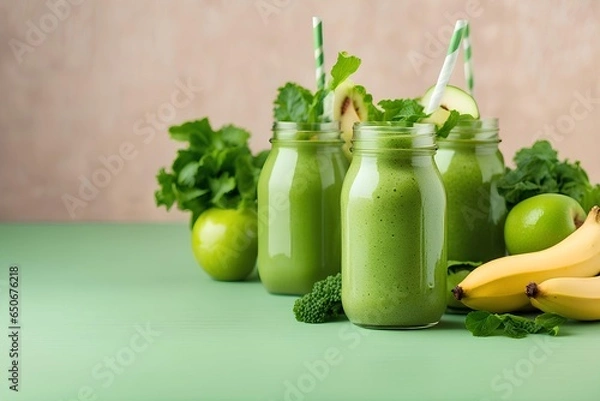 Obraz Green fruit juice