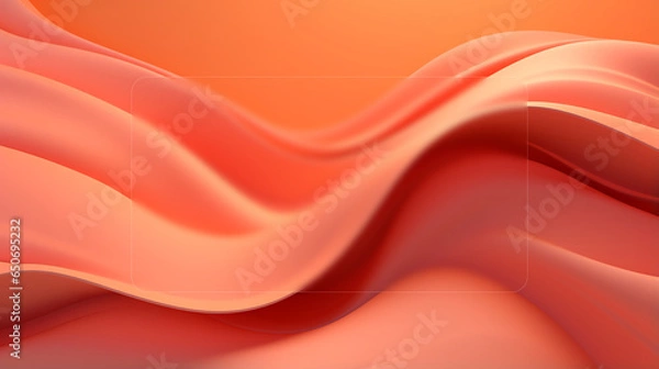 Fototapeta  3D abstract orange color morphism wallpaper, modern Style, morphism background, backgroun for text mockup