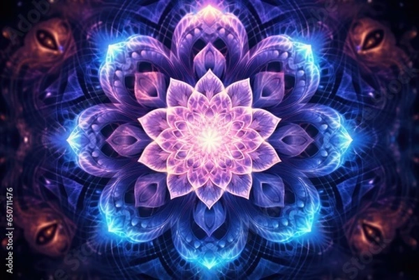 Obraz Abstract blue mandala wall art