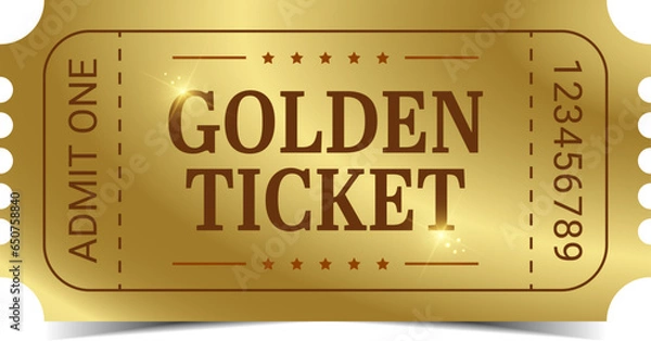 Obraz Golden ticket	