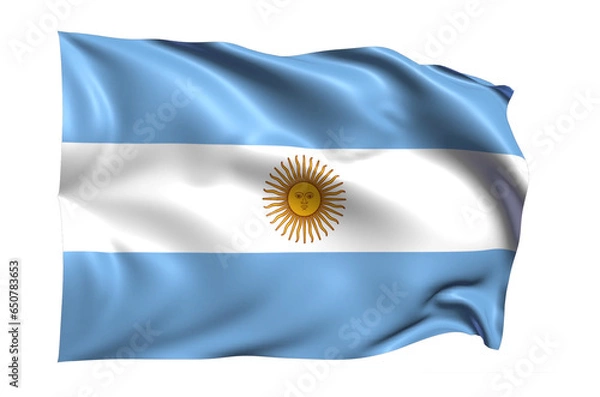 Obraz Argentina Flag on transparent Background