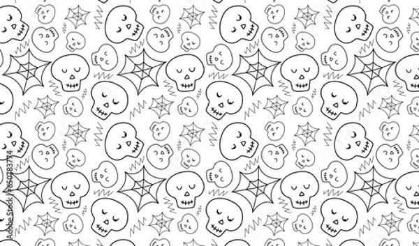 Fototapeta Free vector halloween seamless pattern background