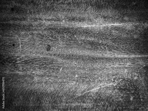 Fototapeta Black and white tone old wood surface background , focus from top view.