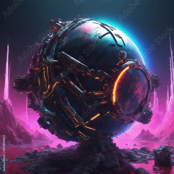 Fototapeta Beautiful Outer Planet. AI Generated