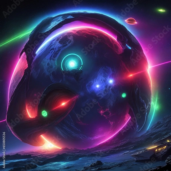 Fototapeta Beautiful Outer Planet. AI Generated