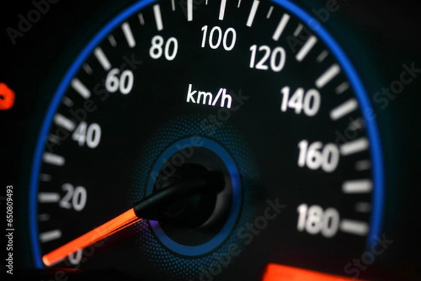 Obraz speedometer on black background