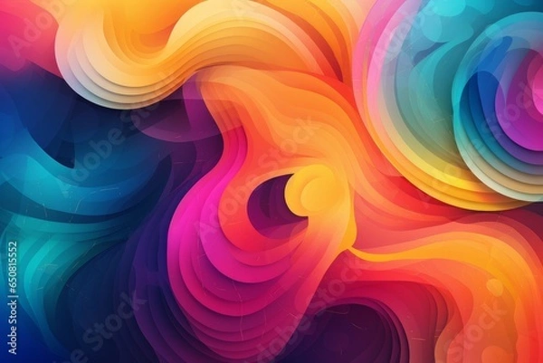 Fototapeta A vibrant and dynamic abstract background with mesmerizing swirls and curves