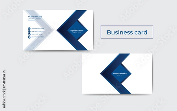 Obraz Business card template vector background .