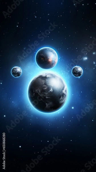 Fototapeta TARDIS time maschine, from the famous British sci-fi, Doctor Who, blue phone box, travel trought space and time, Generative AI
