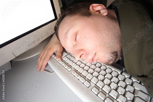 Fototapeta Sleeping hacker