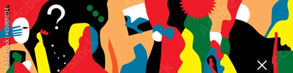 Obraz mental problems of people psychology abstract vector illustration