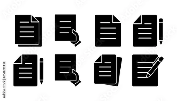Fototapeta Document icon vector. Paper icon. File Icon