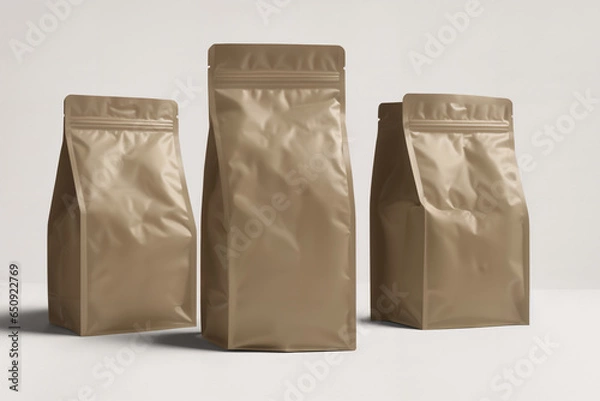 Fototapeta Paste your logo in this product mock-up, bio-degradable zip bags