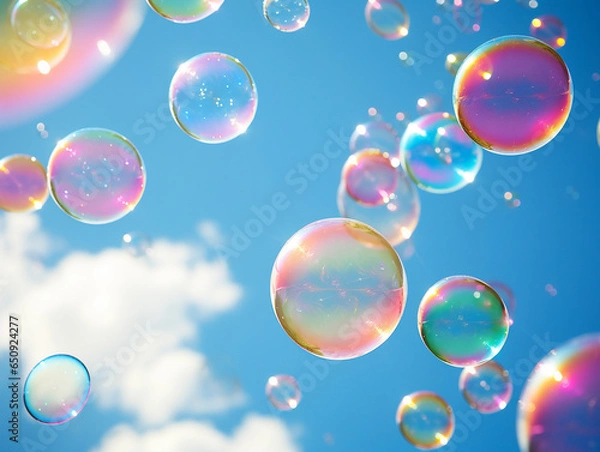 Obraz 空に浮かぶシャボン玉