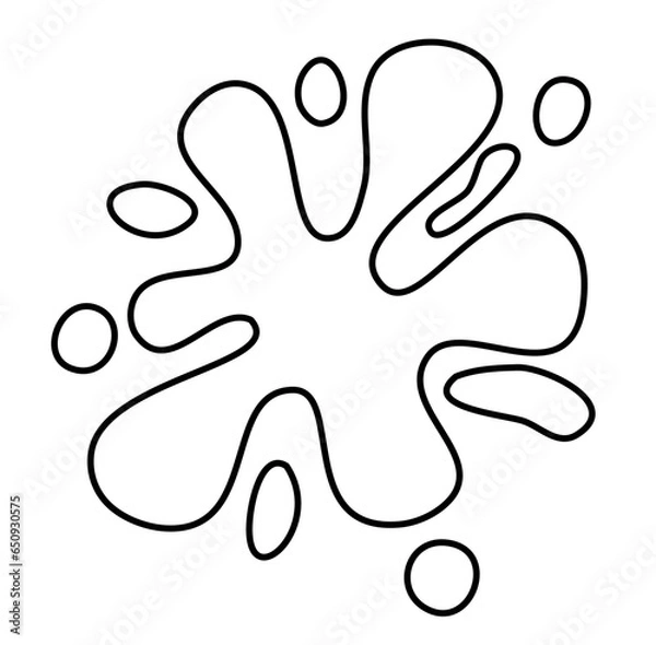 Fototapeta splash abstract shape Outline