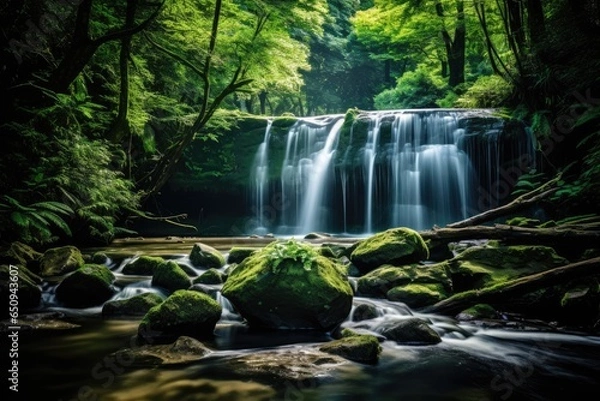 Fototapeta waterfall in the forest