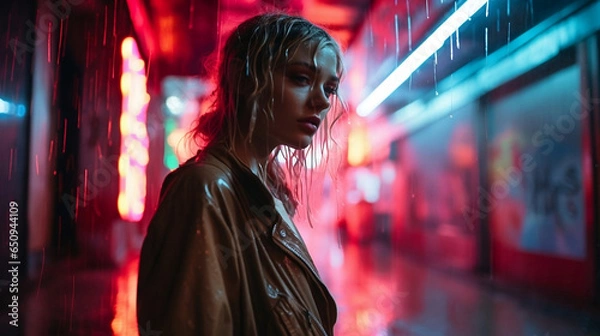 Obraz Lady in the rain