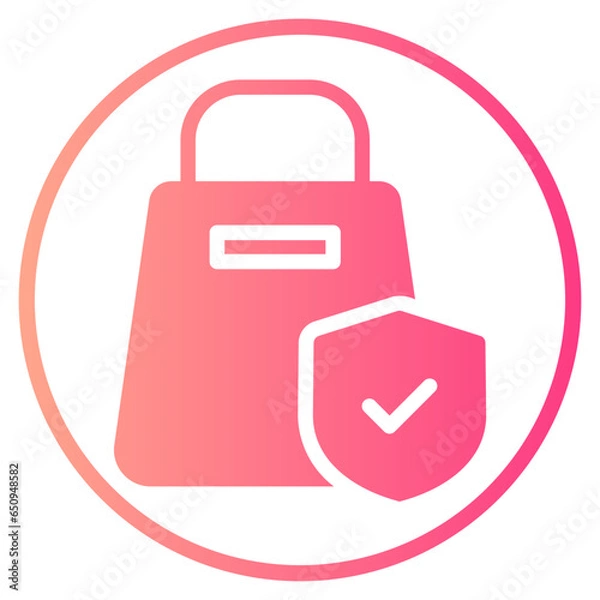 Fototapeta shopping bag gradient icon