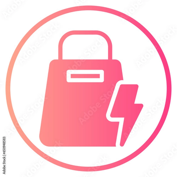Fototapeta shopping bag gradient icon