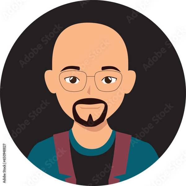 Fototapeta Face vector hand drawn profile