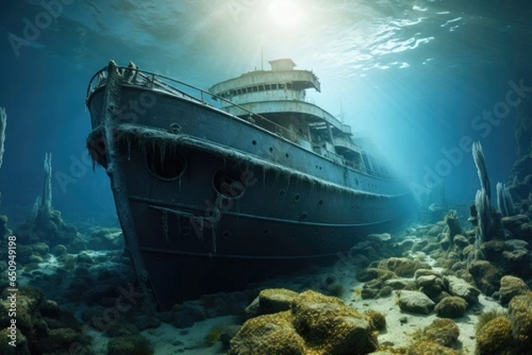Obraz ship under water