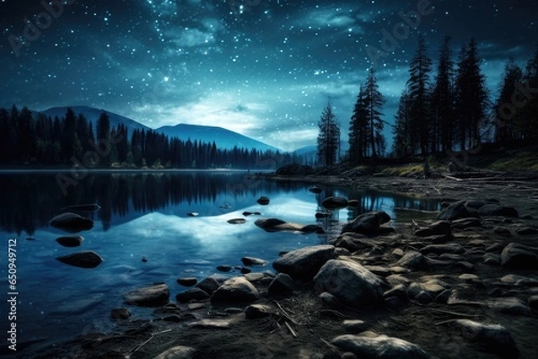 Obraz lake and mountains