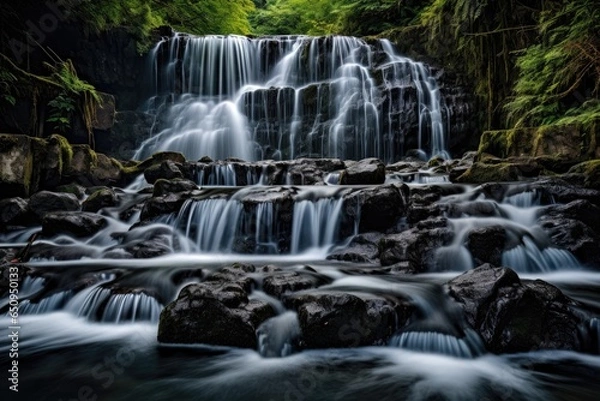 Obraz waterfall in the forest