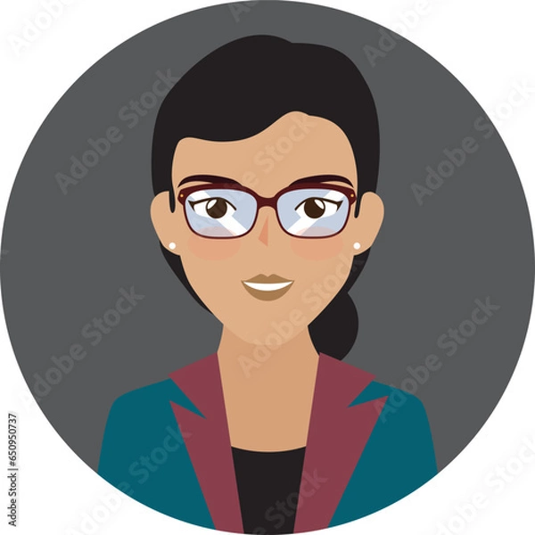 Fototapeta Face vector hand drawn profile