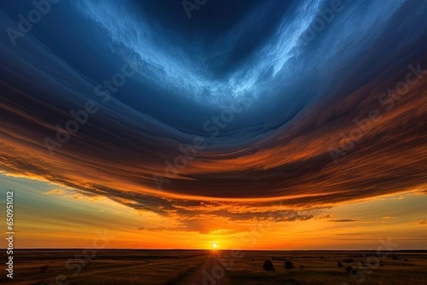 Obraz sunset in the field