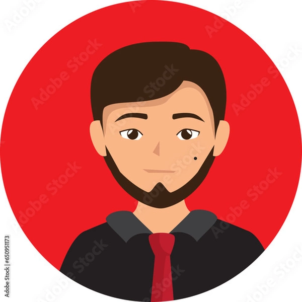 Fototapeta Face vector hand drawn profile