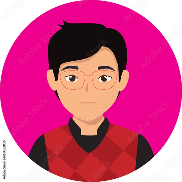 Fototapeta Face vector hand drawn profile