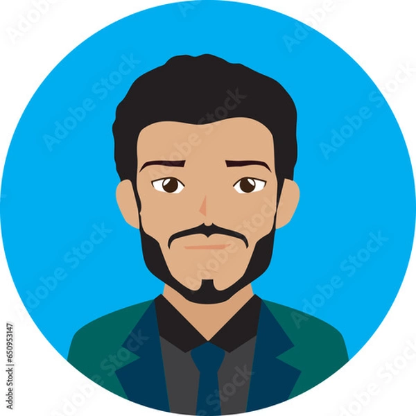 Fototapeta Face vector hand drawn profile