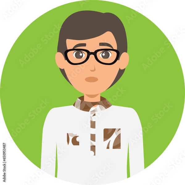 Fototapeta Face vector hand drawn profile