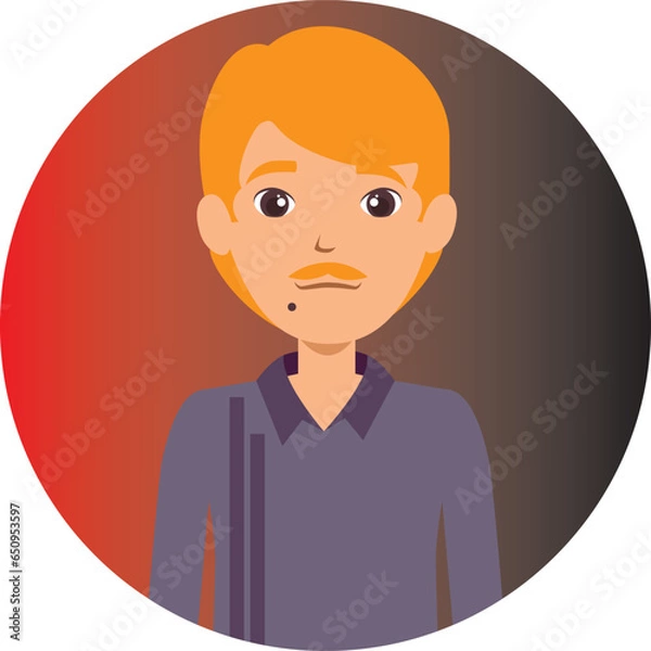 Fototapeta Face vector hand drawn profile