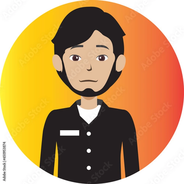 Fototapeta Face vector hand drawn profile