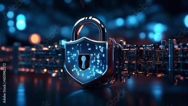 Fototapeta yber security protection.cyber security concept, user privacy security and encryption