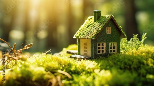 Fototapeta Small house in the forest