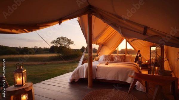 Obraz tent in the forest