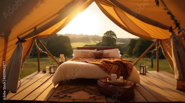 Obraz tent in the forest