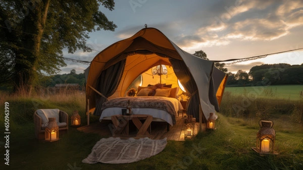 Obraz tent in the forest