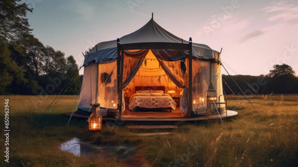 Obraz tent in the forest