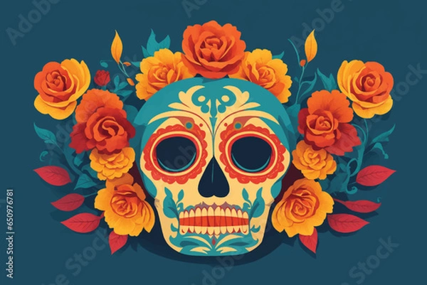 Fototapeta Day of the Dead vector illustration