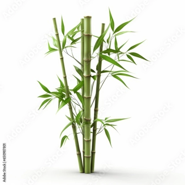 Fototapeta Bamboo, white background