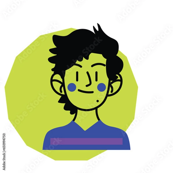 Fototapeta Face vector the color profile