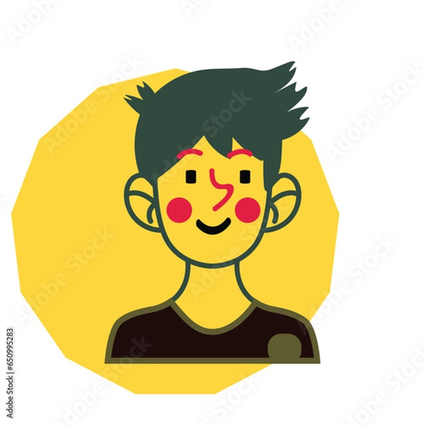 Obraz Face vector the color profile