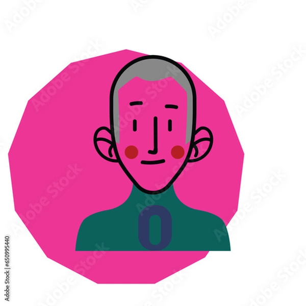 Fototapeta Face vector the color profile