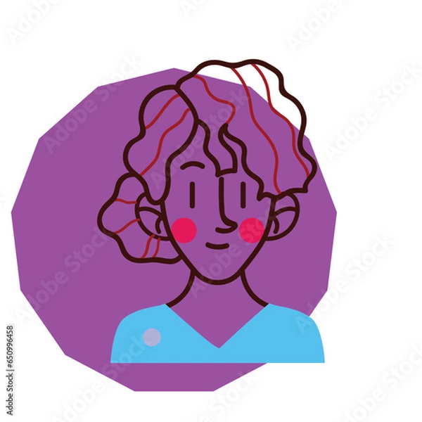 Obraz Face vector the color profile