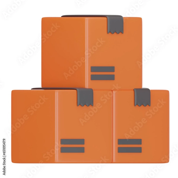 Fototapeta Delivery Boxes 3D Icon