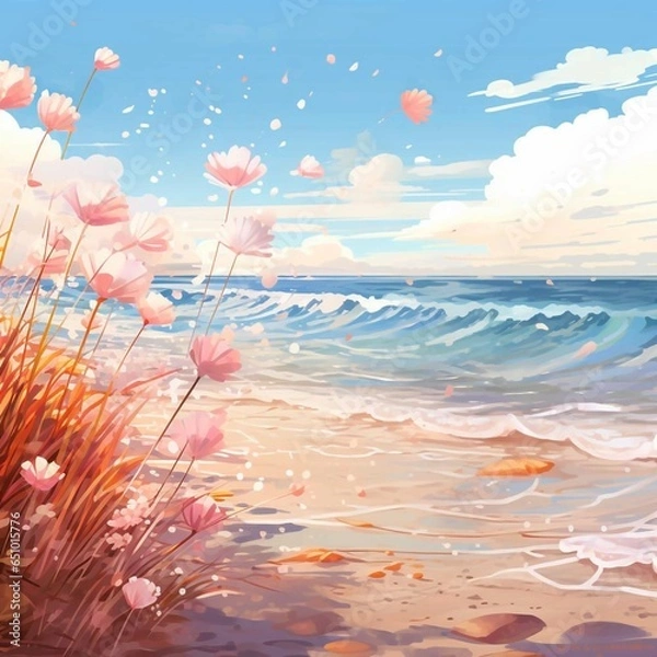 Obraz flowers on the beach